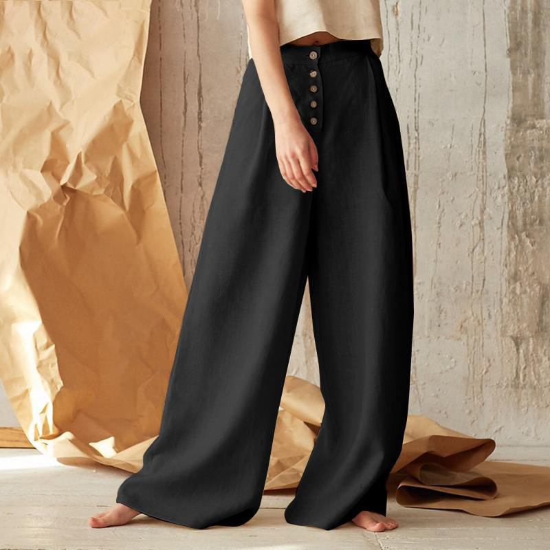 | Cotton Wide-Leg Pant
