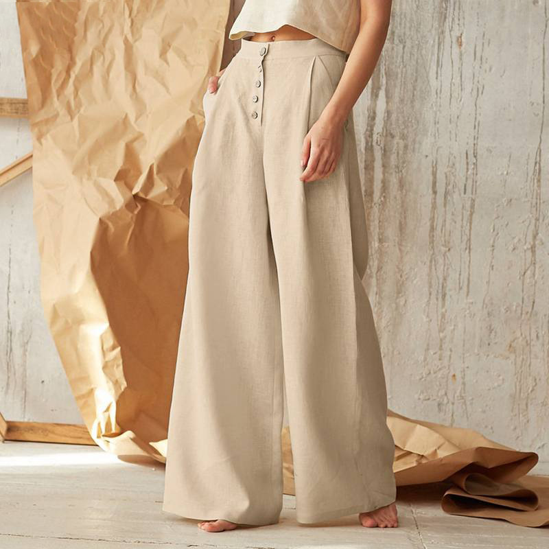 | Cotton Wide-Leg Pant