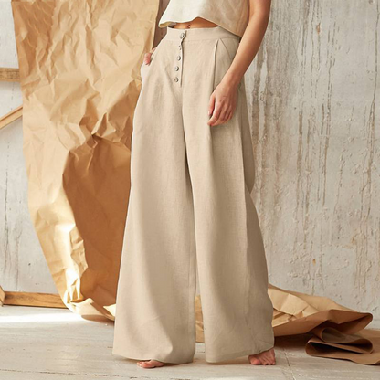 | Cotton Wide-Leg Pant