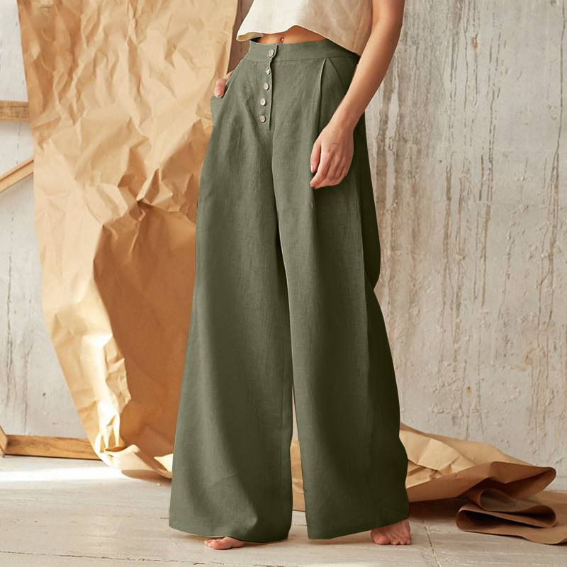 | Cotton Wide-Leg Pant
