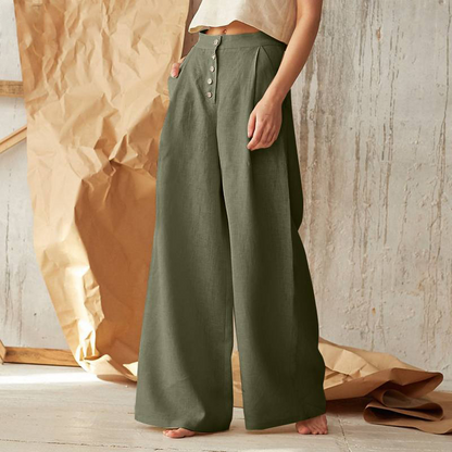 | Cotton Wide-Leg Pant