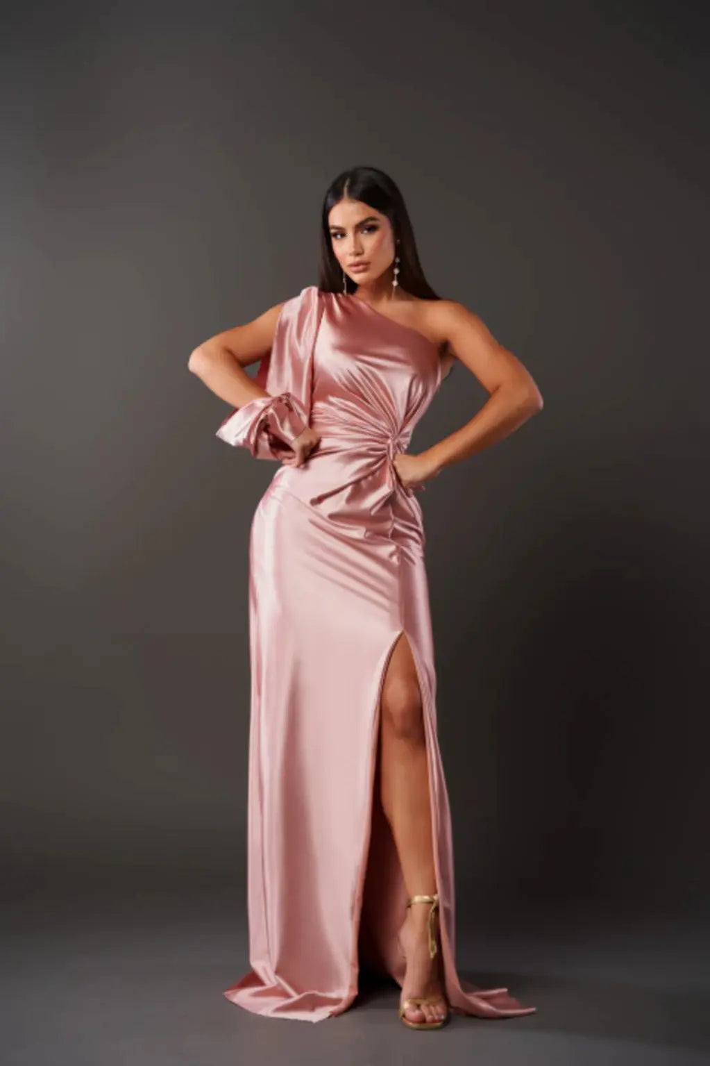 | One-Shoulder Evening Dress