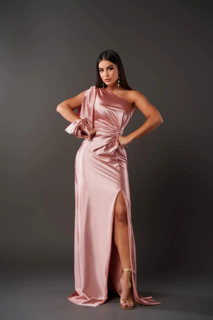 | One-Shoulder Evening Dress