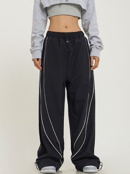 Vintage Piping Detail Baggy Sweatpants