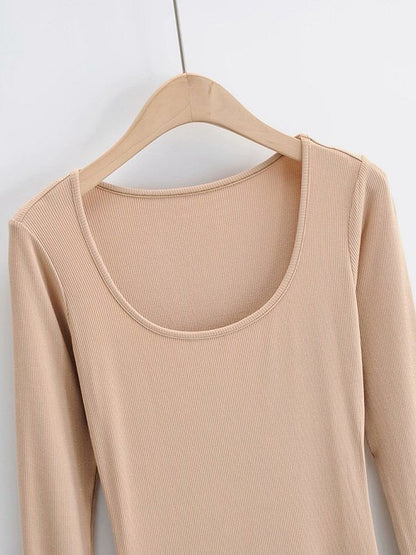 Long Sleeve Ribbed Maxi Dress