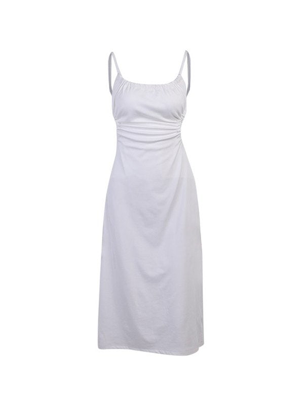 Knit Square Neck Slip Maxi Dresses