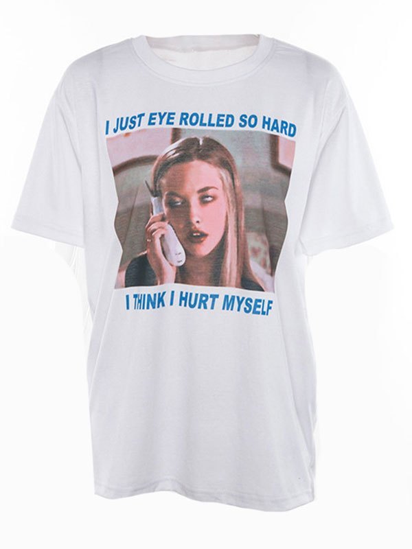 Emo Grunge Printed Oversized Tee