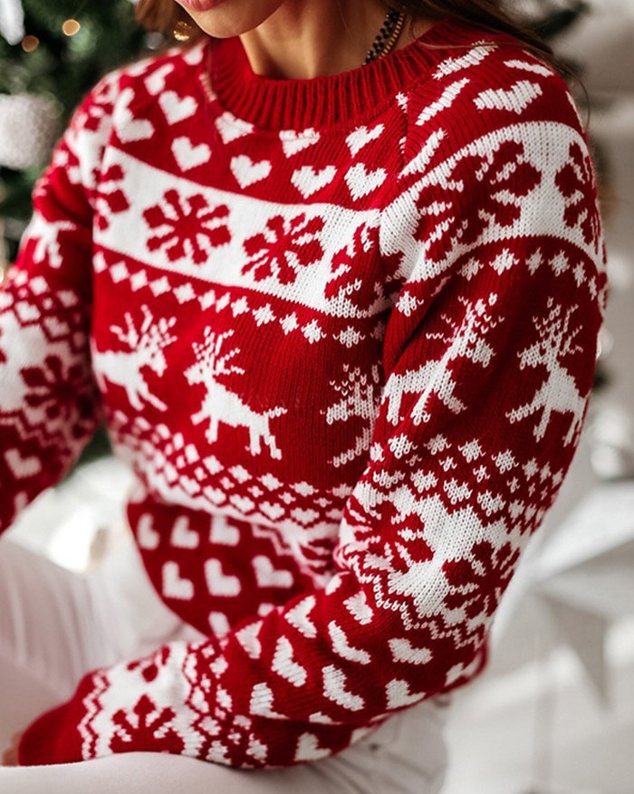 Ugly Christmas Jacquard Knitted Sweater