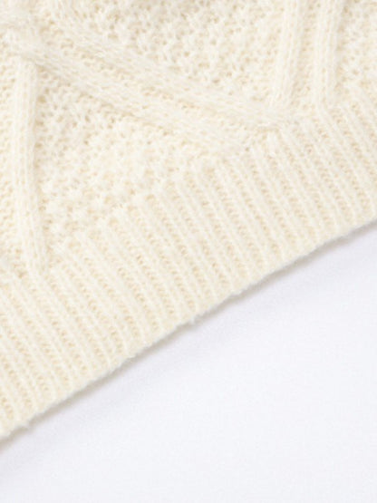 Cable Knit Cropped Sweater