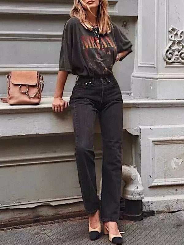 Rock Man Graphic Oversized Tee