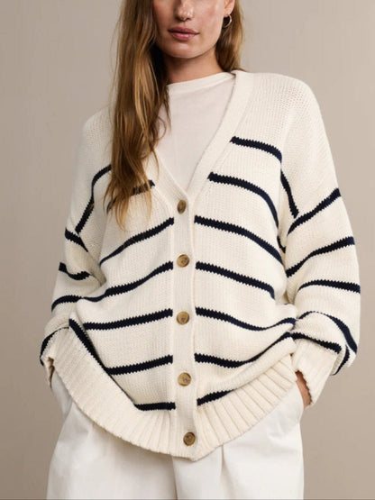 | Organic Striped Cardigan