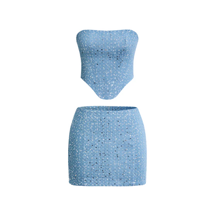 Lauren | Women's Sparkling Denim Set