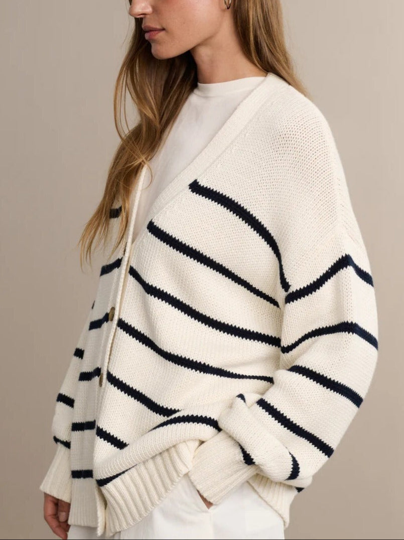 | Organic Striped Cardigan