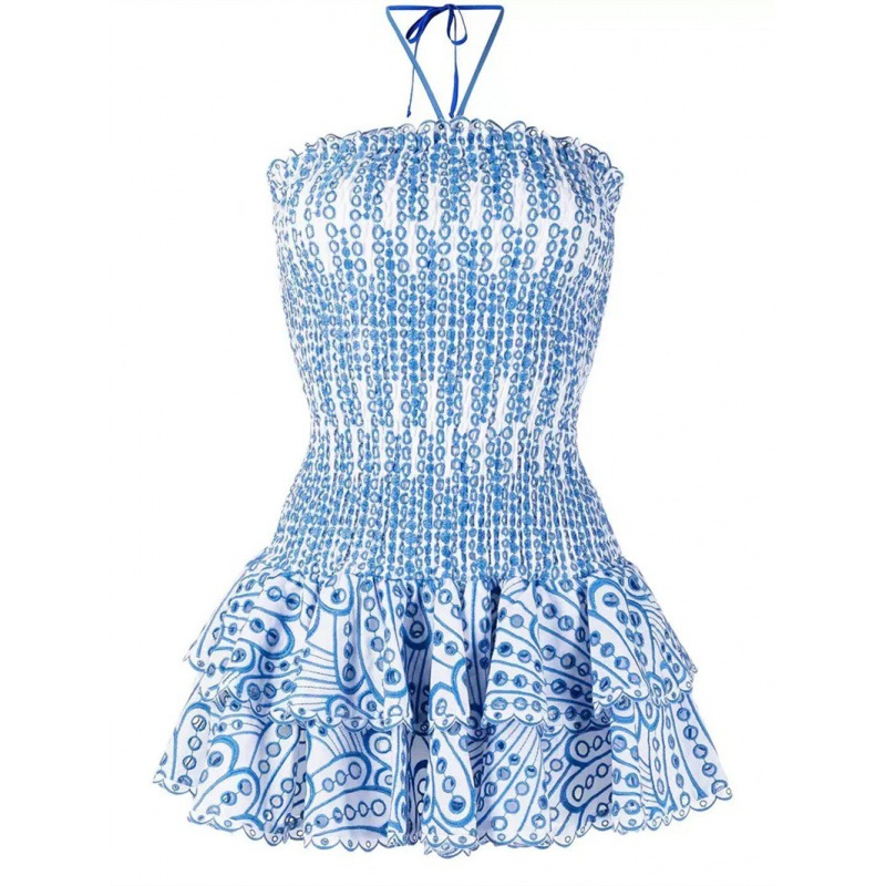 | Smocked Strapless Mini Dress