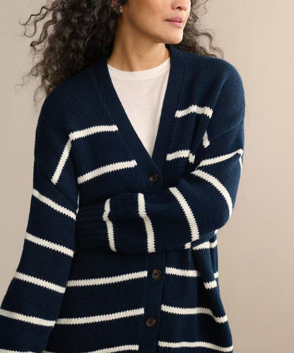 | Organic Striped Cardigan
