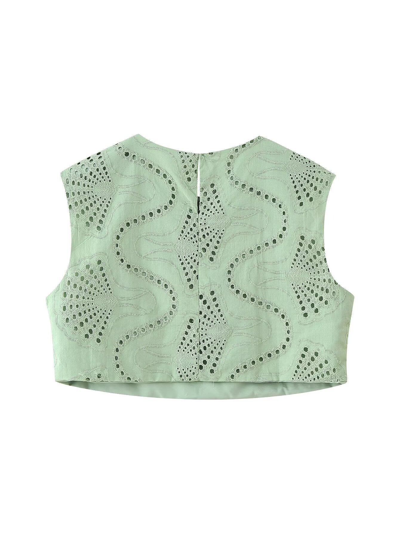 Alaura Green Embroidered Skirt Set