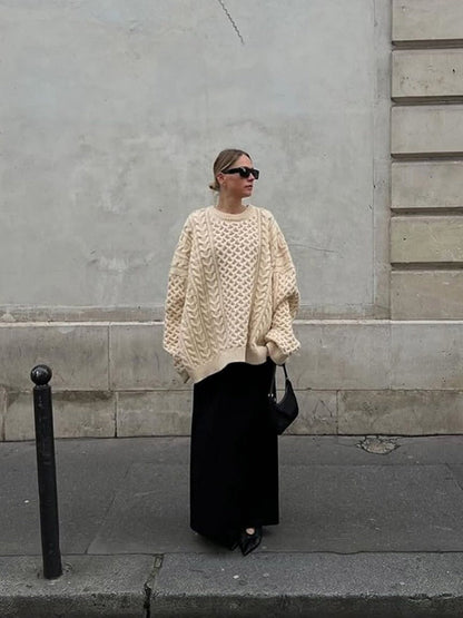 Azalea Textured Loose Knit Sweater