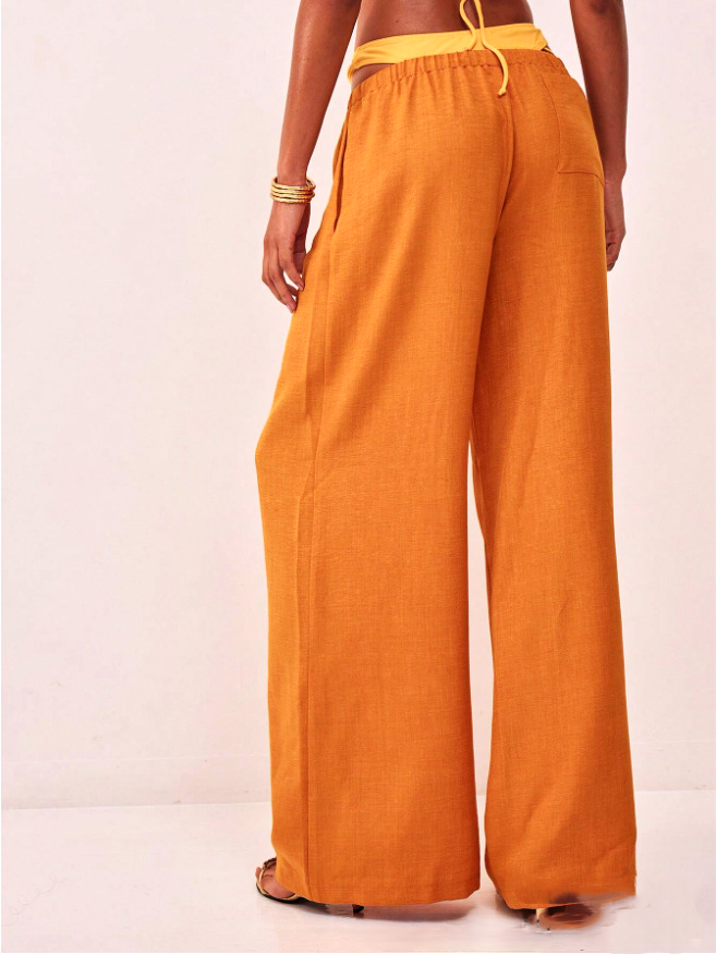 | Linen Drawstring Trousers