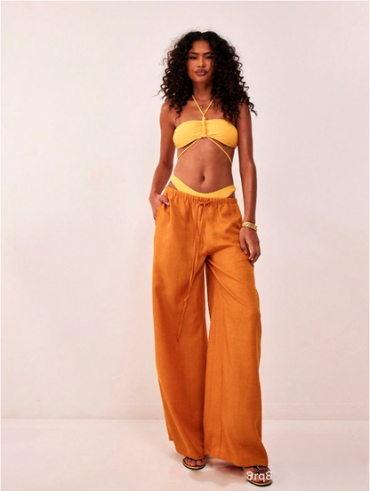 | Linen Drawstring Trousers