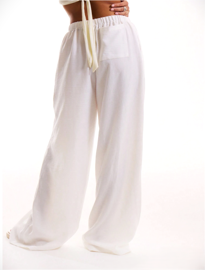 | Linen Drawstring Trousers