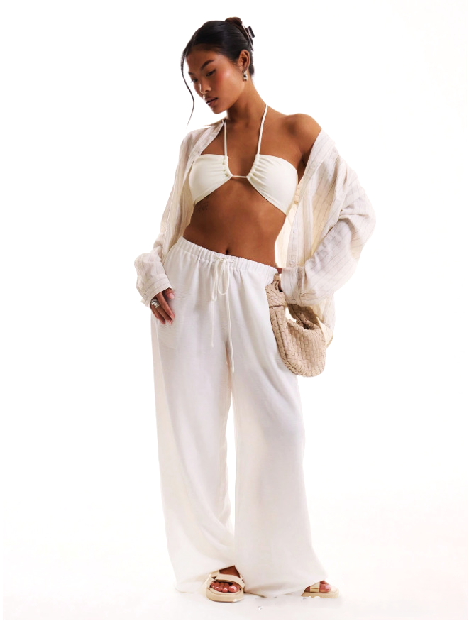 | Linen Drawstring Trousers