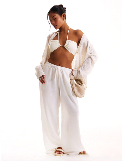 | Linen Drawstring Trousers