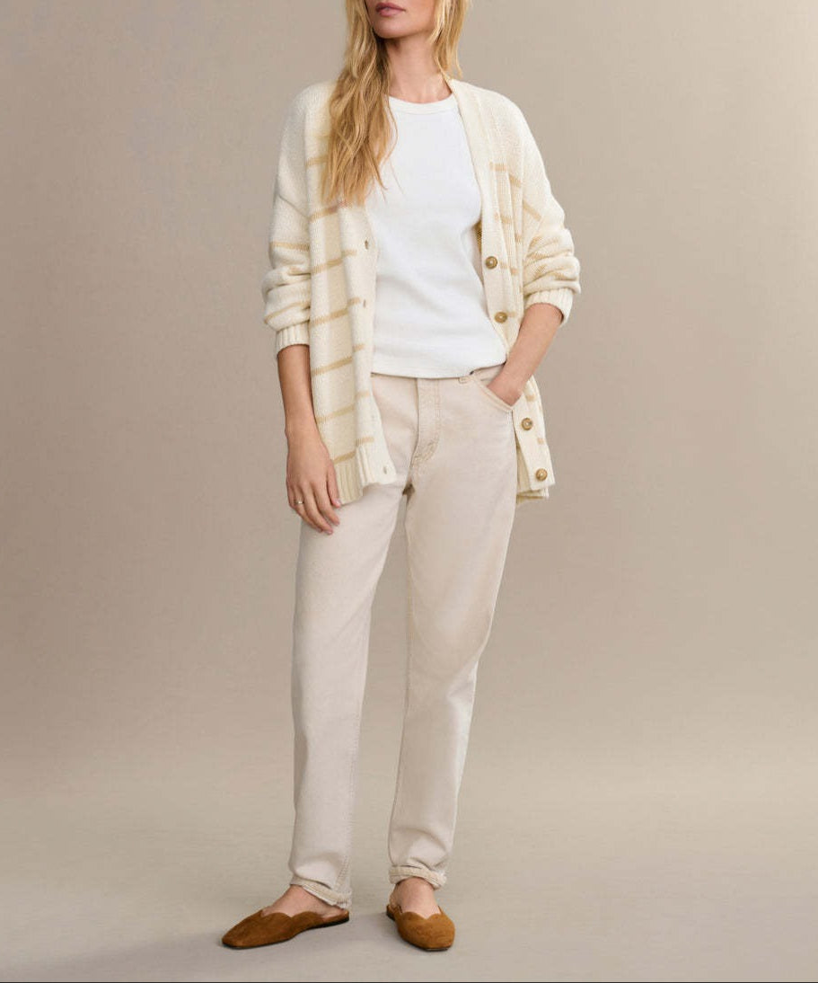 | Organic Striped Cardigan