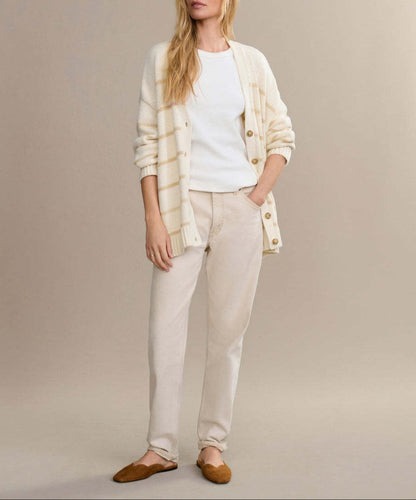 | Organic Striped Cardigan