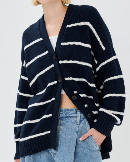| Organic Striped Cardigan
