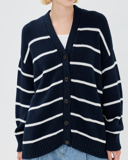 | Organic Striped Cardigan