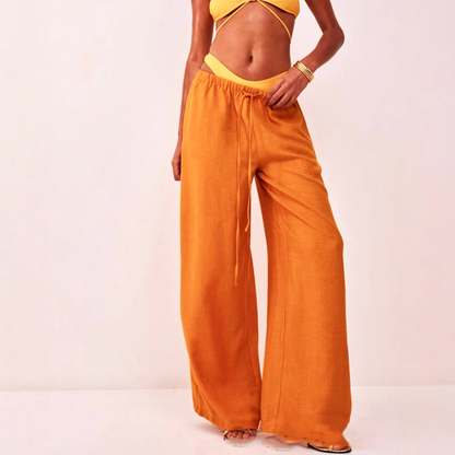 | Linen Drawstring Trousers