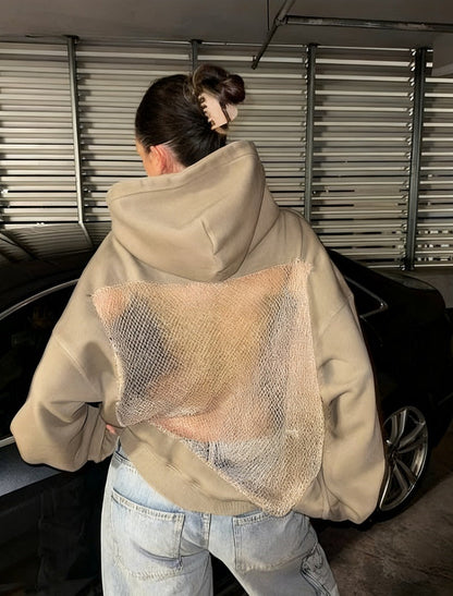 Aurora Rhinestone Backless Hoodie