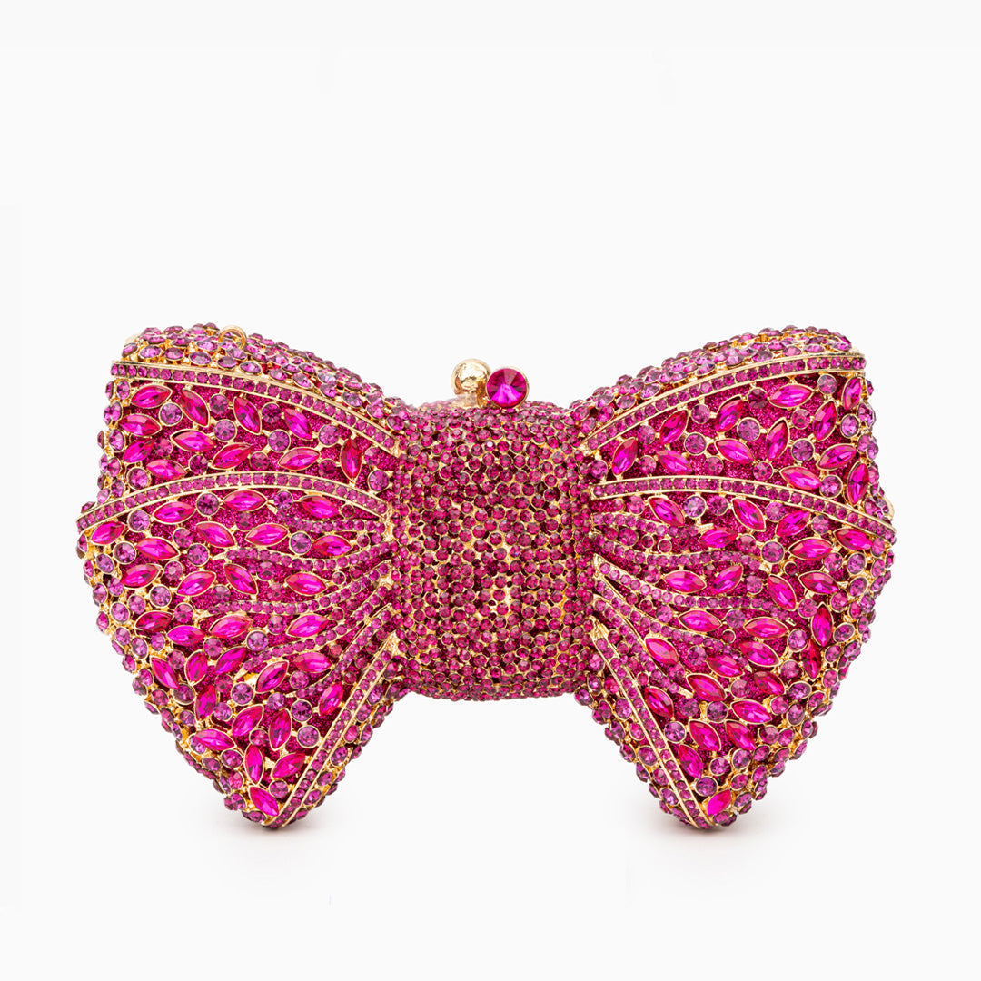 Hot Pink Isabella Clutch Bag