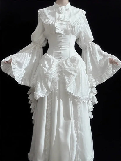 Ivory Frill Sleeve Blouse
