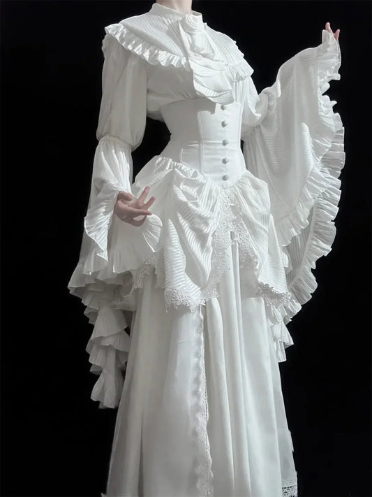 Ivory Frill Sleeve Blouse