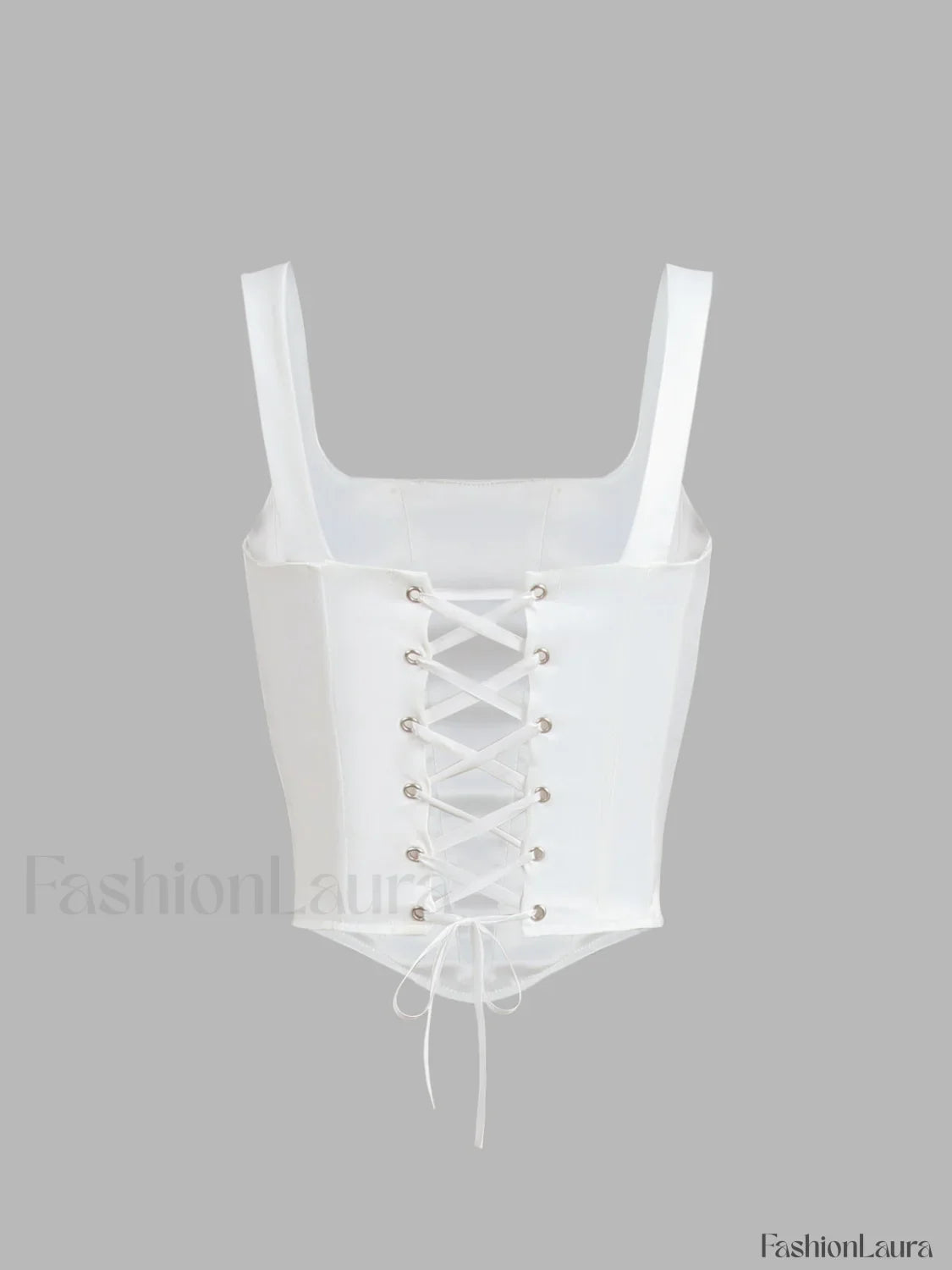 Ivory Glow Tied Trendy Crop Corset Top