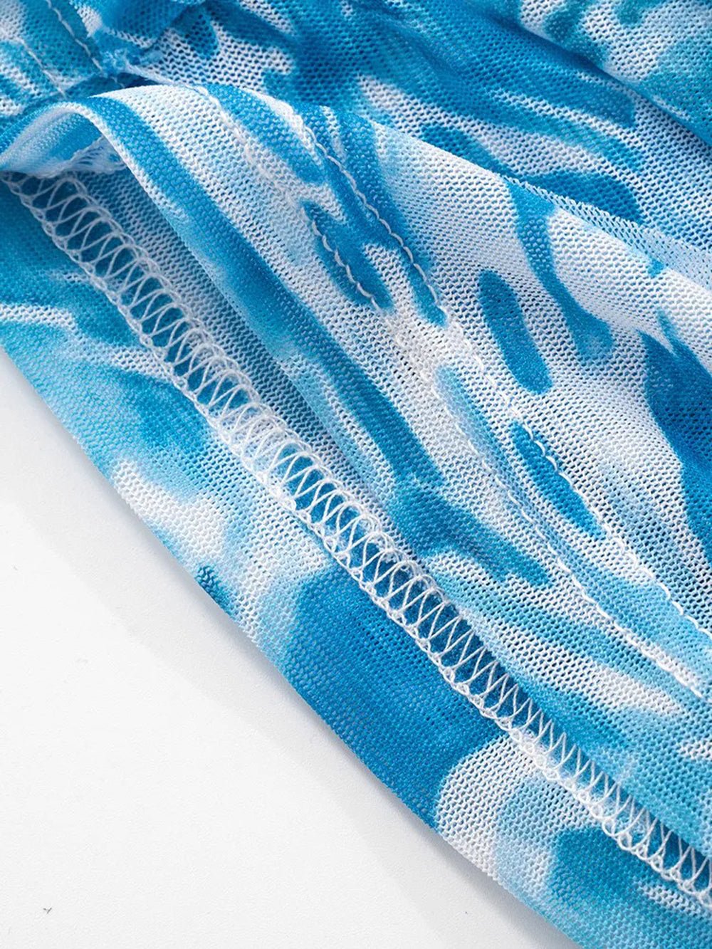 Baroque Print Mock Neck Front Knot Sash Long Sleeve Bodycon Mini Dress