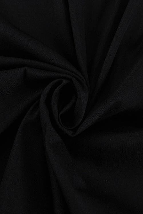 Peter Pan Collar Puff Shoulder Double Breasted Button High Slit Midi Dress