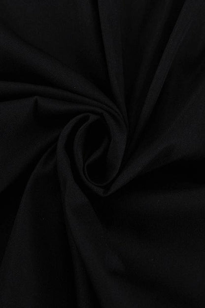 Peter Pan Collar Puff Shoulder Double Breasted Button High Slit Midi Dress