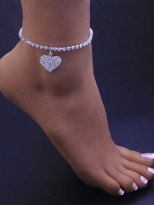 body chain Chic & Modern Anniversary Heart Anklet / Party Evening / Gold / Silver / Fall / Winter for Women