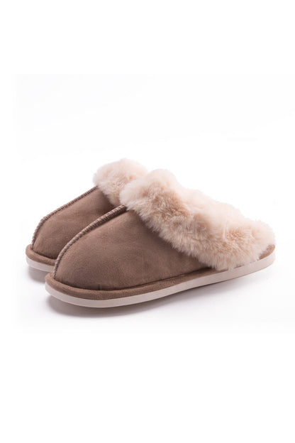 Solid Fuzzy House Slippers