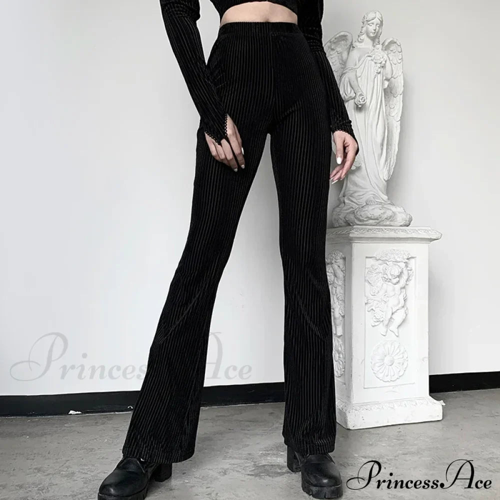 Knit Denim Three Pocket Casual Cargo Women's Wear Waist Pants