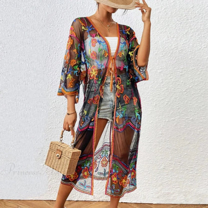 Lace Boho Bikini Beach Cover up Women Dresses Summer