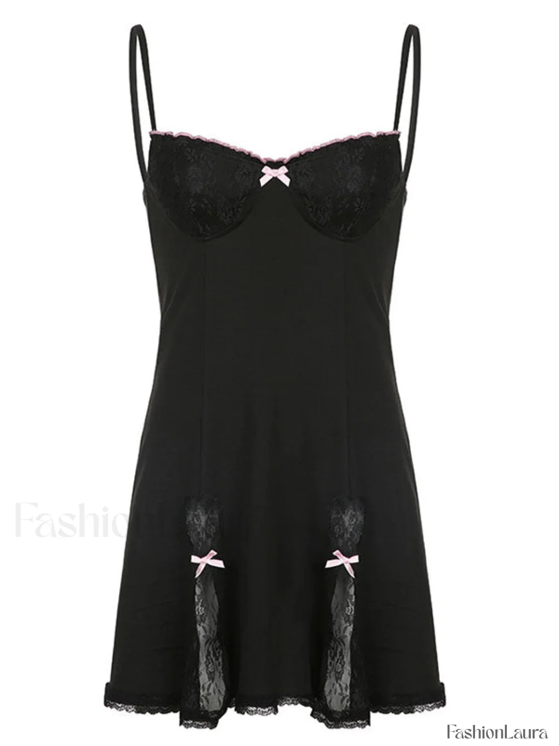 Lace Paneled Mini Dress