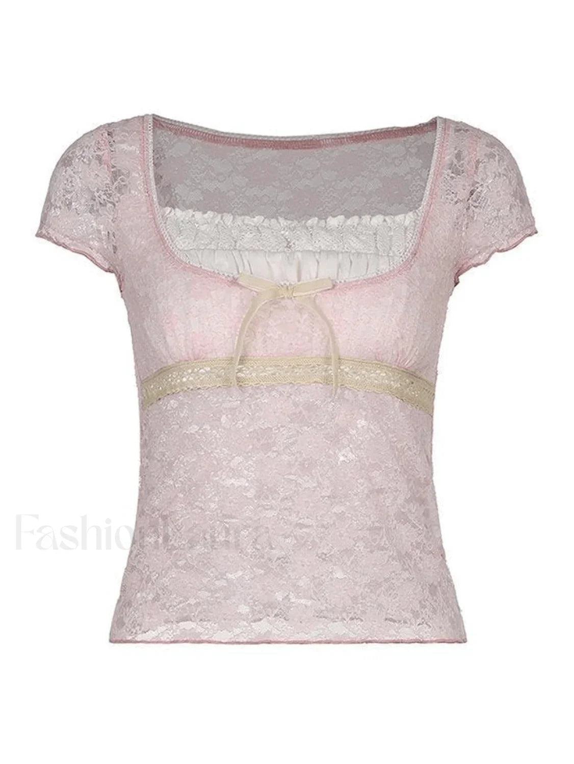 Lace Patchwork Crop Blouse