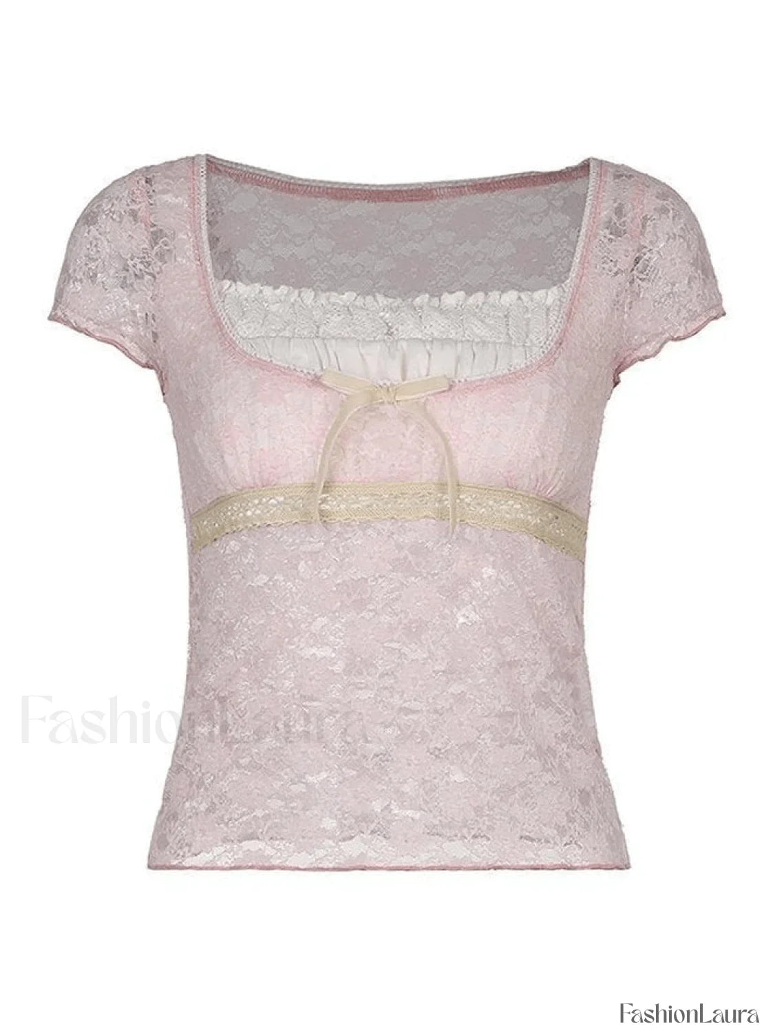 Lace Patchwork Crop Blouse