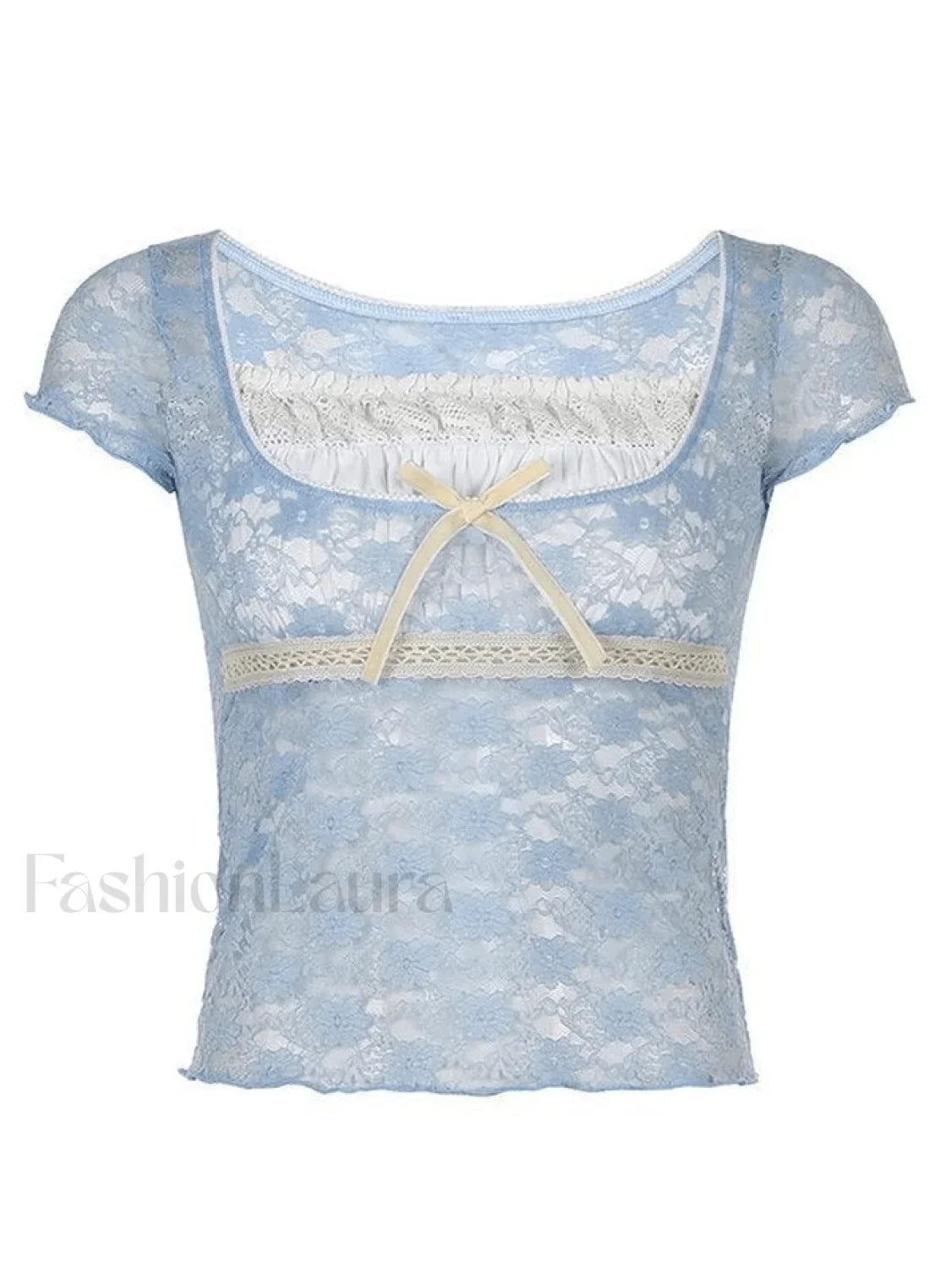 Lace Patchwork Crop Blouse