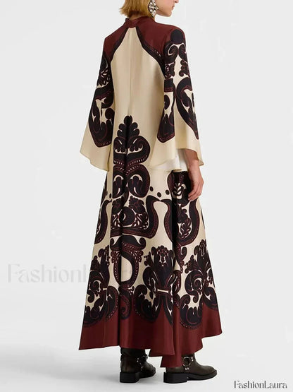 Lace Single-Breasted Boho Dress