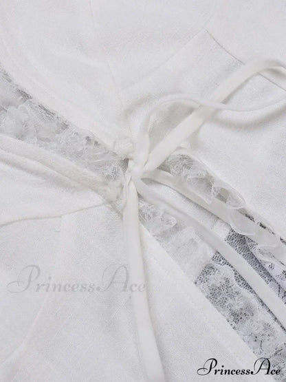 Lace Trim Ribbed Trendy Two Piece Set