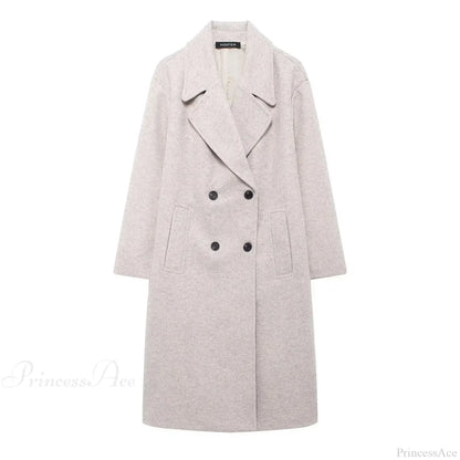 Lace-Up Mao Collar Big Lapel Overcoat